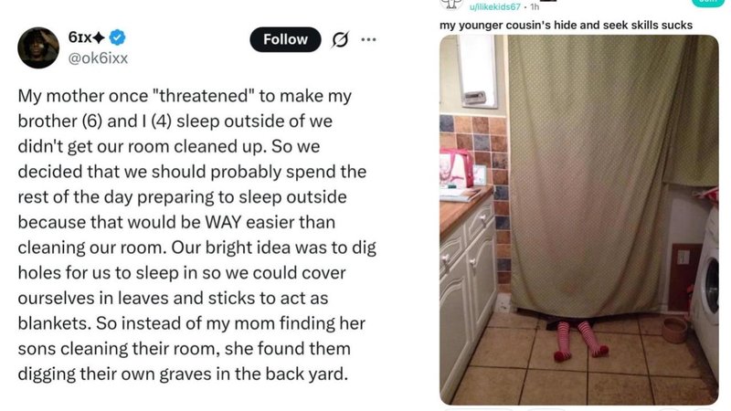 Two kids being dumb.