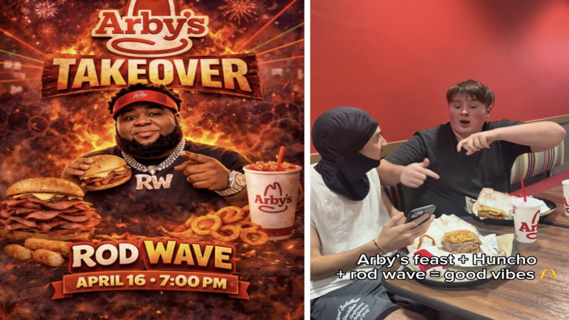 arbys rod wave takeover rod wave meal meat mountain 