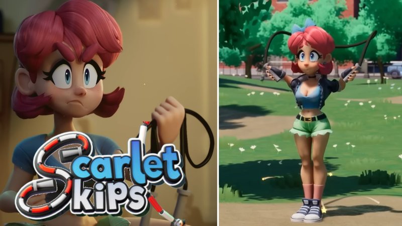 Two screenshots from Scarlet Skips.