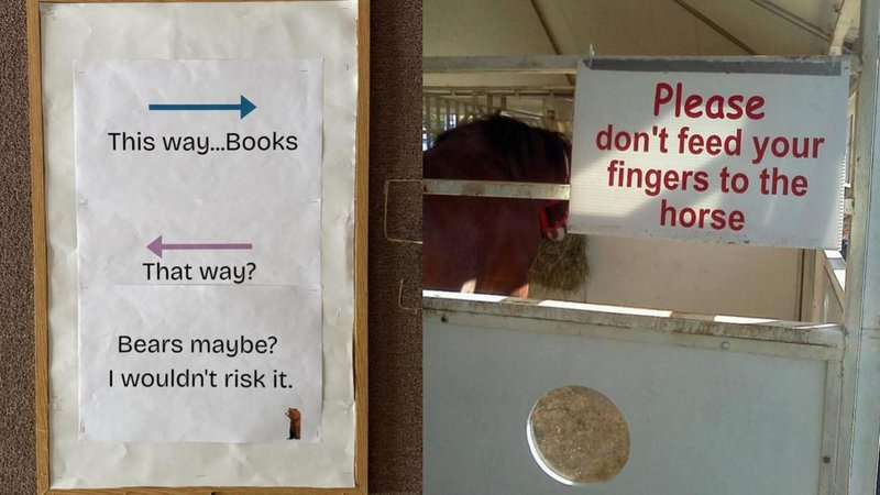 Two signs.