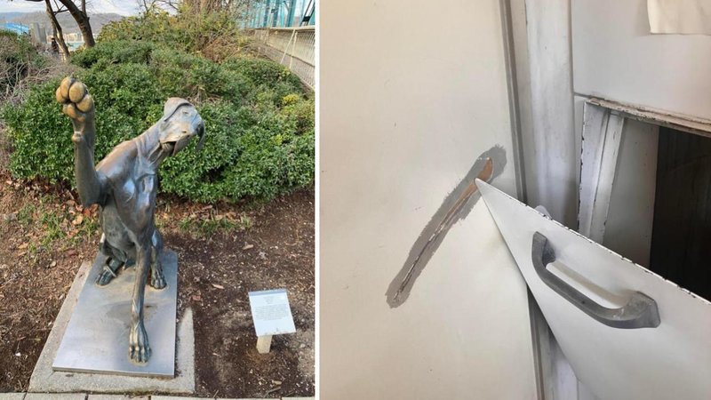 Two worn down items.