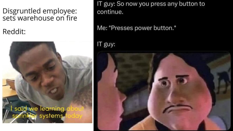 Two memes.