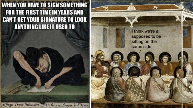 Two memes.
