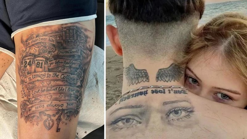 Two tattoos.