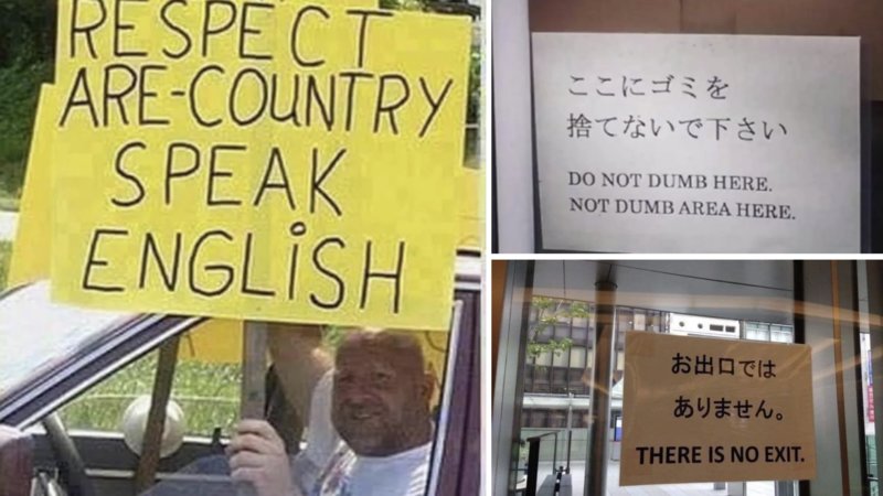 Two Broken English examples.