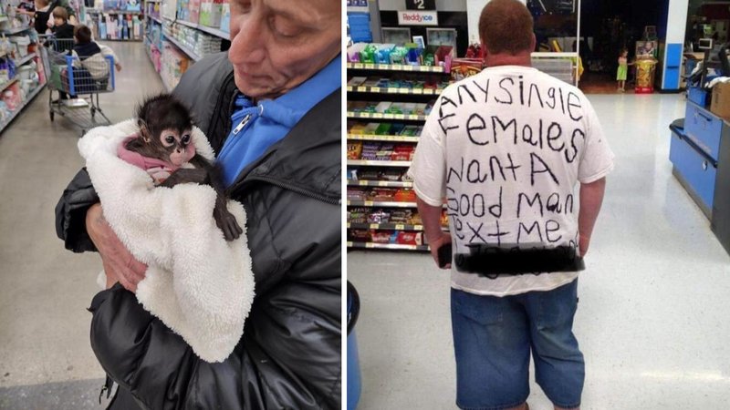 Two photos from Walmarts.