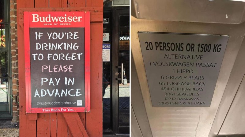 Two signs.