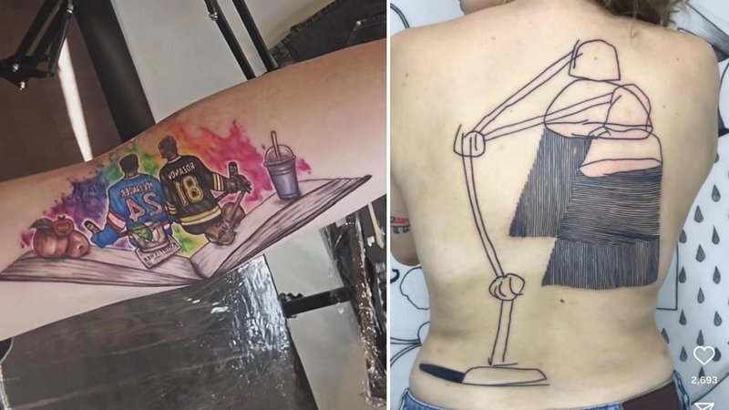 Two tattoos.