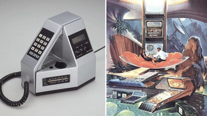 Two retro futuristic images,