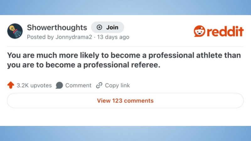 A shower thought.