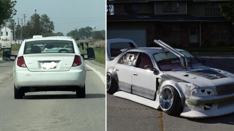 Two cars.