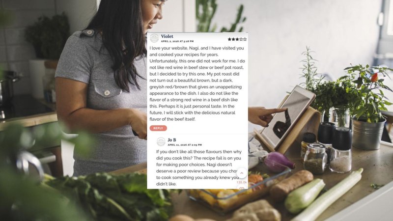 Two recipe reviews.