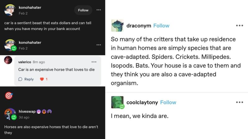 Two Tumblr posts.