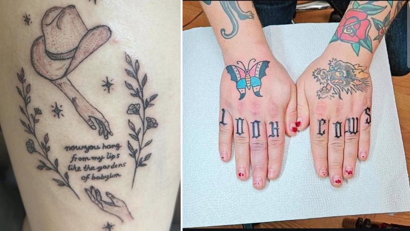 Two tattoos.