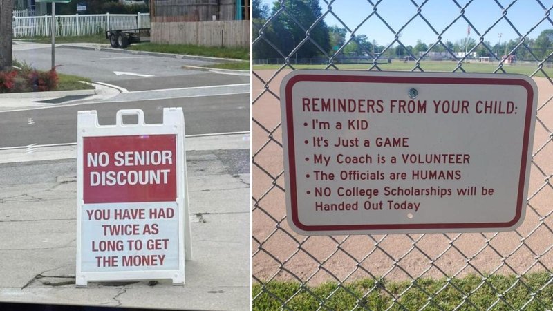 Two signs.