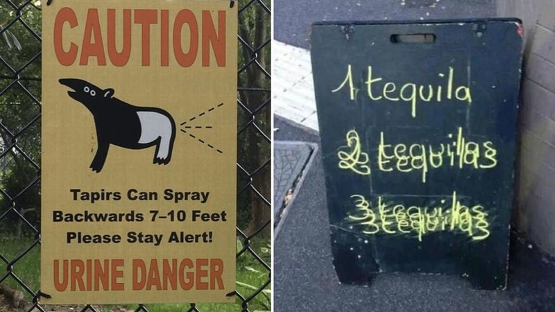 Two signs.