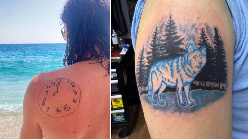 Two tattoos.