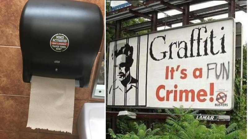 Two cases of vandalism. 