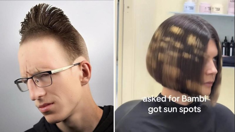 Two weird haircuts.