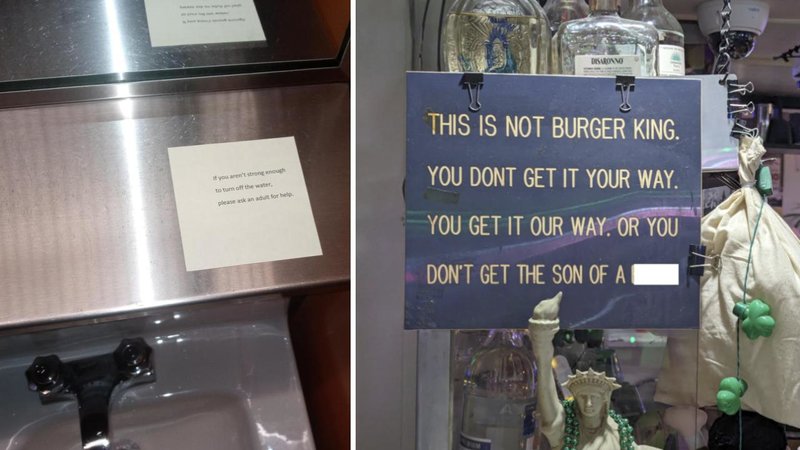 Two signs.