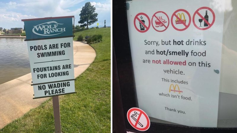 Two signs.