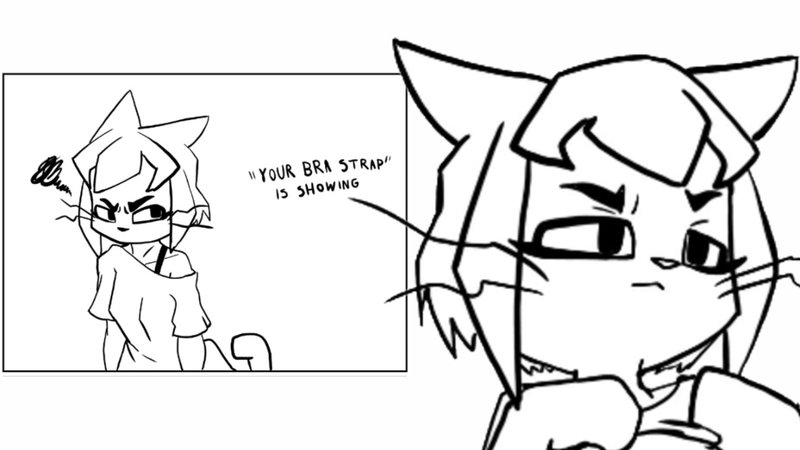 The 'Your Bra Strap Is Showing' meme explained.