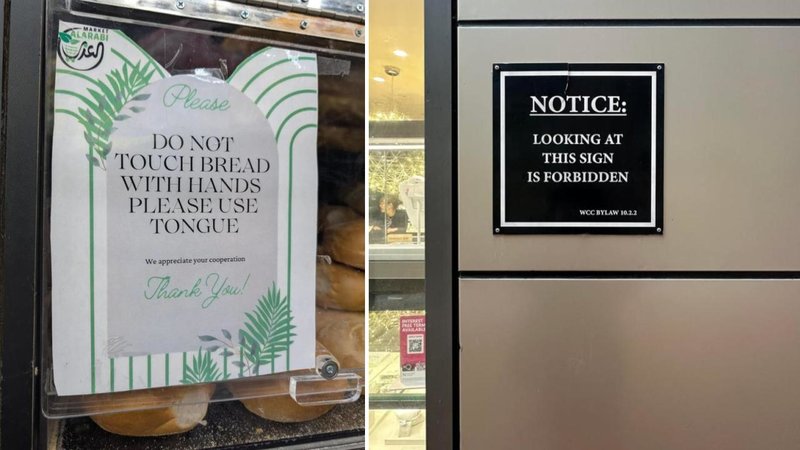 Two signs.