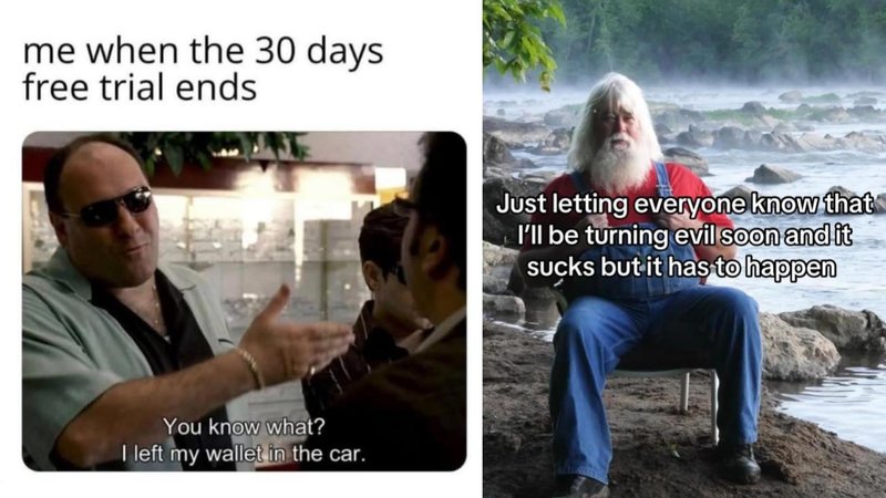 Two memes.