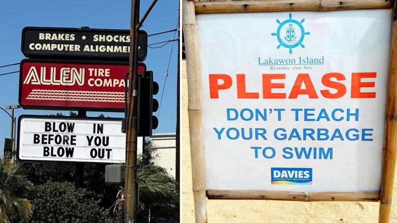 Two signs.