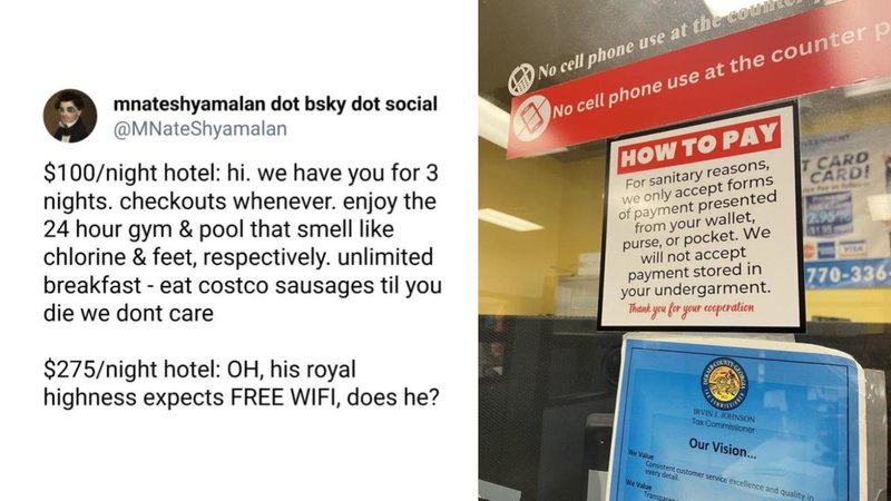 Two oddly specific comments.