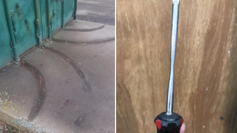 Two worn down things.