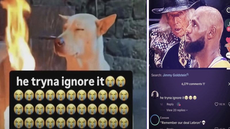 The 'He Tryna Ignore It' meme explained.