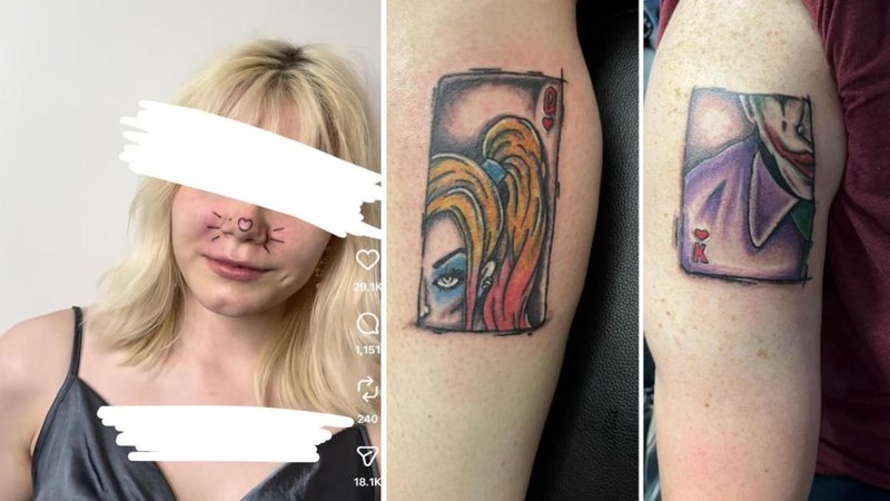 Two tattoos.