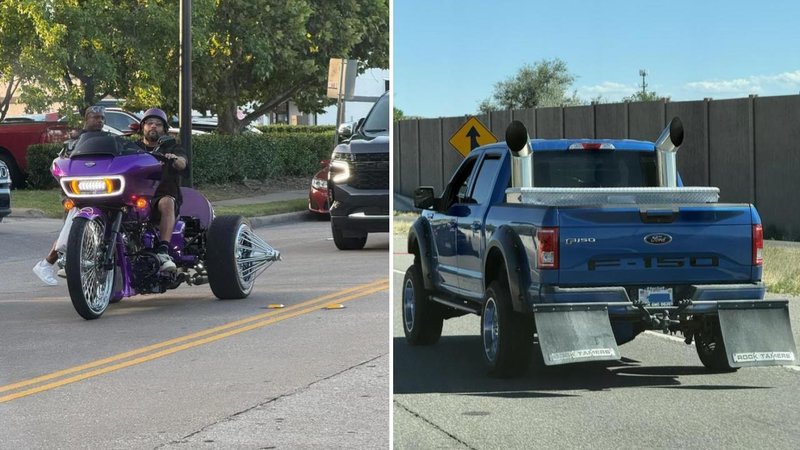 Two badly modified cars.