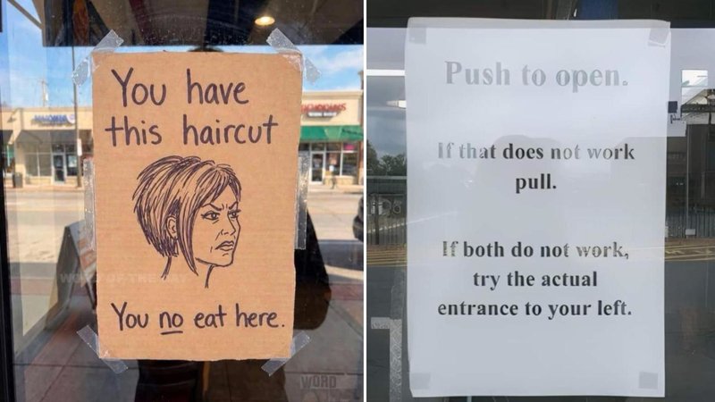 Two signs.