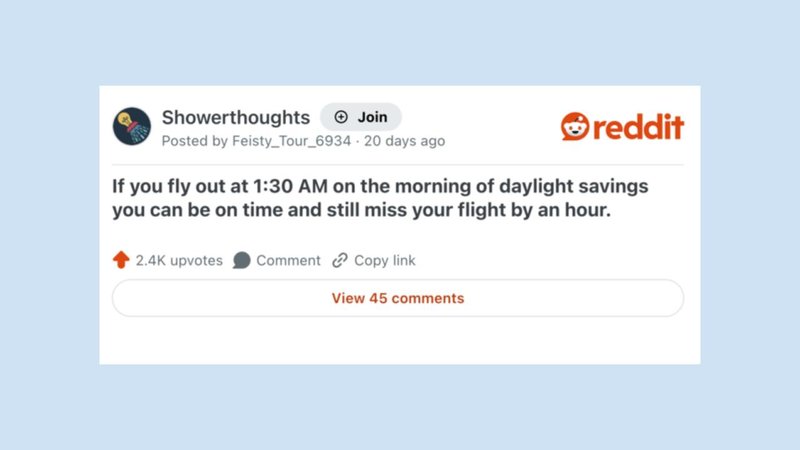 A shower thought.