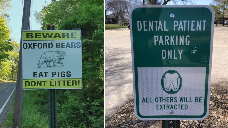 Two signs.