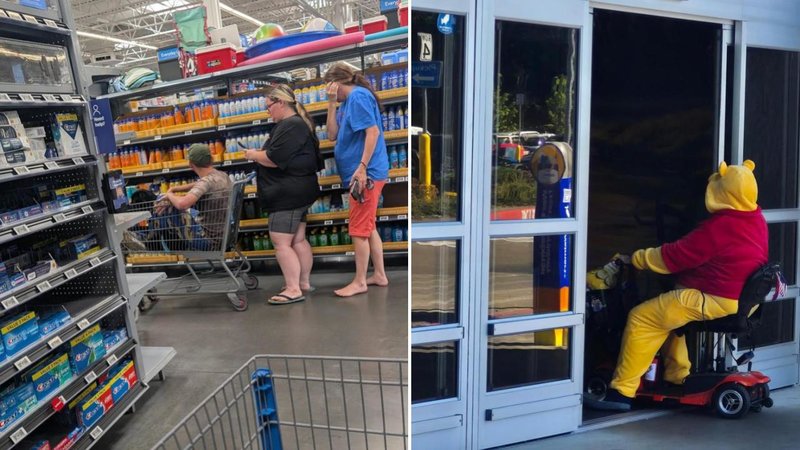 Two images from Walmarts.