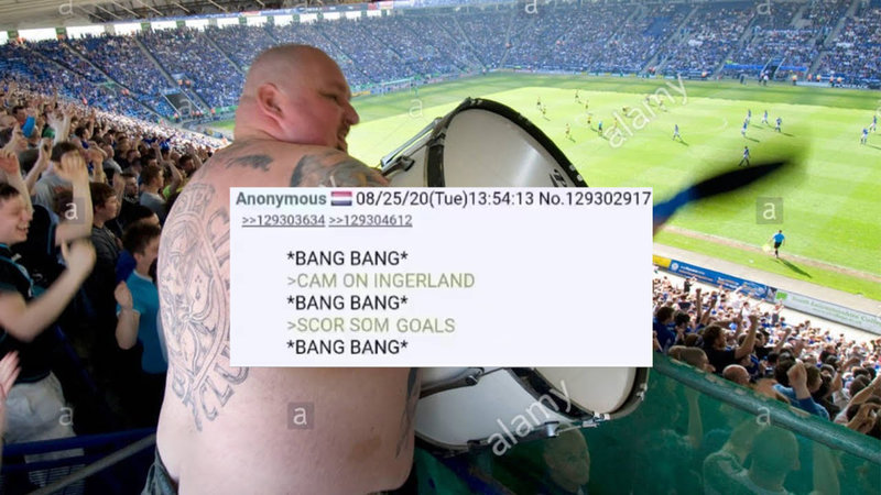 The 'CAM ON INGERLAND SCOR SOM GOALS' and 'Come On England' meme explained.