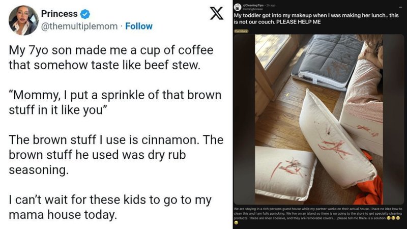 Two kids being dumb.