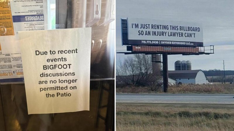 Two funny signs.