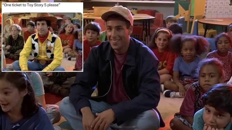 The 'Adam Sandler Sitting With Kids' meme explained.