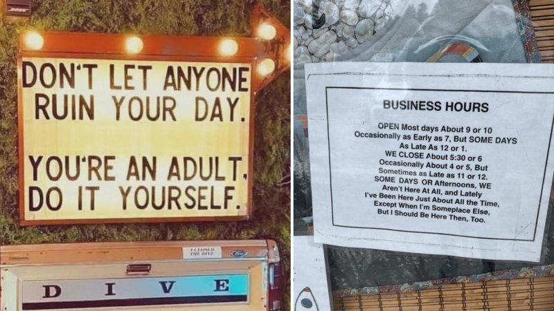 Two signs.