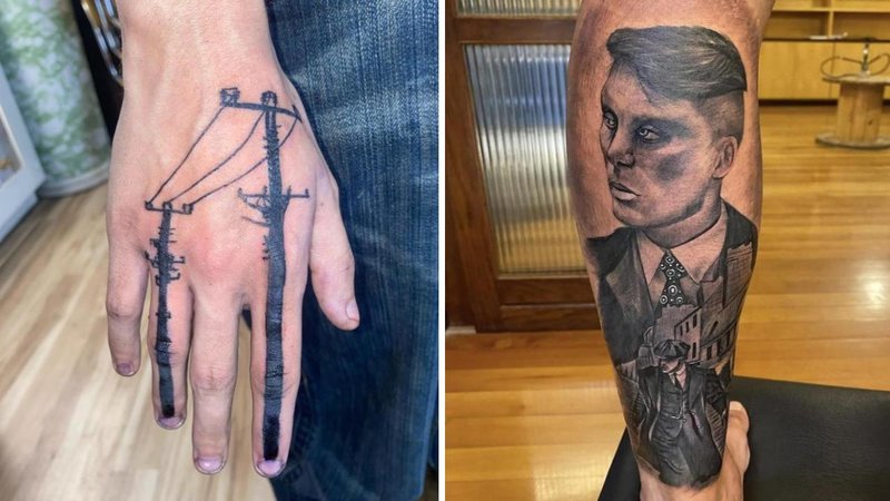 Two tattoos.