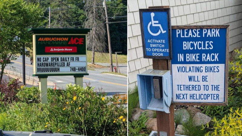 Two signs.