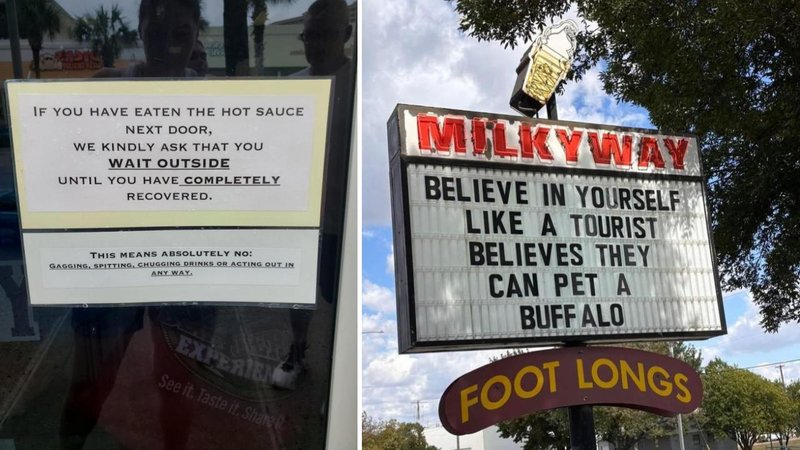 Two signs.