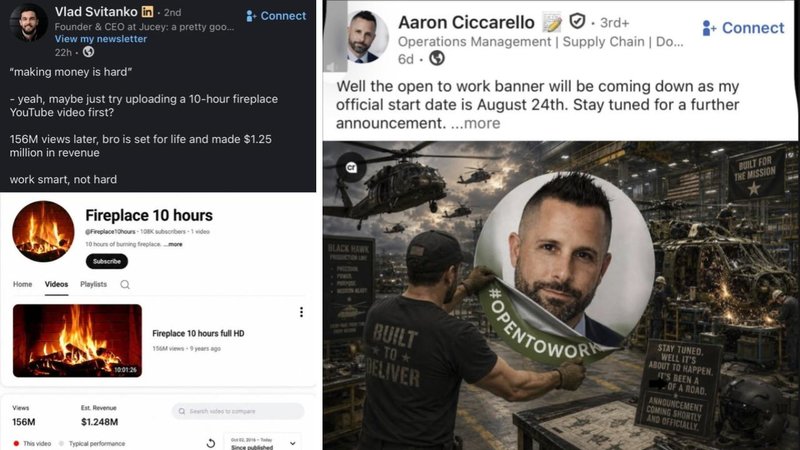 Two posts from LinkedIn.