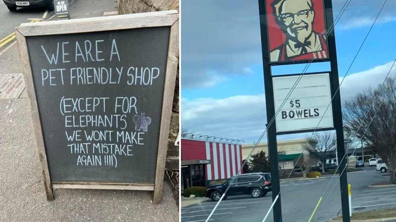 Two signs.