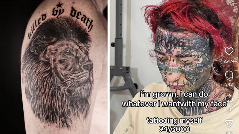 Two tattoos.
