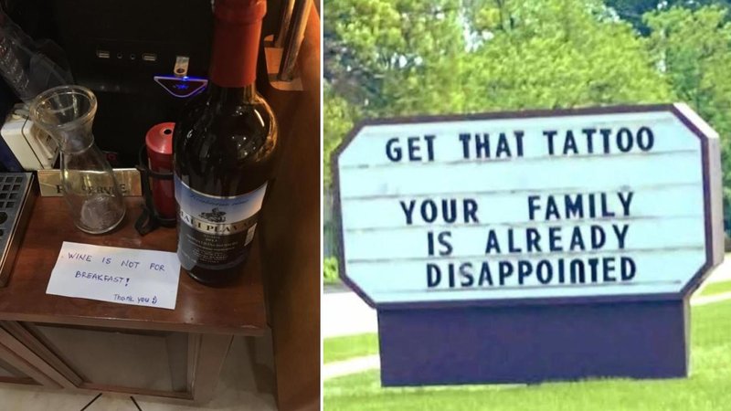 Two signs.